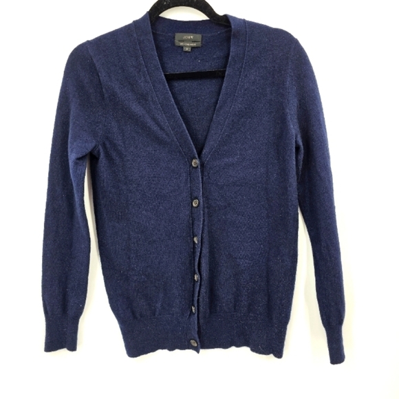 J. Crew V-Neck Cashmere Cardigan Sweater Size S - Picture 1 of 6
